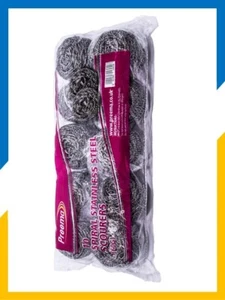 40 STAINLESS STEEL SCOURERS 4 x 10 pack - PREEMA - Picture 1 of 2