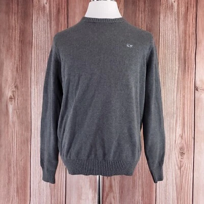 NWT Vineyard Vines Mens Large Charcoal Heather Cotton Crewneck Whale Sweater - Image 1 of 4
