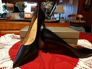 Trotters "Alexa" Negro Niño Cuero Firma Bomba 9.5M Usado Dos Veces-Tops Para Zapatos - Imagen 1 de 7