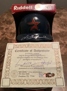 LANCE BERKMAN AUTOGRAPHED MINI HELMET HOUSTON ASTROS WITH COA - Picture 1 of 2