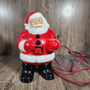 Vintage Royal 7 1/2"Hard Plastic Mold Light Up Santa Claus 1950's Christmas - Picture 1 of 10
