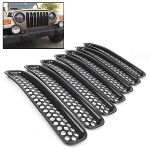 7pcs Front Grille Inserted Mesh Grill Covers Fit Jeep Wrangler TJ 1997-2006 2005 - Bild 1 von 12