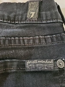 7 seven for all mankind the skinny jeans black size 26 - Picture 1 of 10