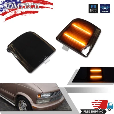 Smoked Amber Corner Side Marker Signal Parking Lights for 95-05 Chevy Safari Van - Image 1 of 4
