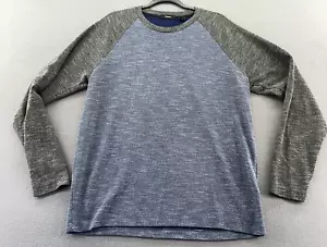 Theory Sweater Mens Size XL Blue Black Long Sleeves Crew Neck Pullover - Picture 1 of 9