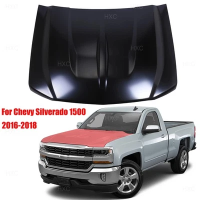 NEW Hood Panel For 2016 2017 2018 Chevrolet Silverado 1500 Primed GM1230453 - Image 1 of 4