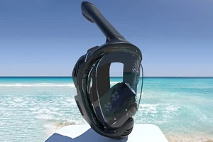U.S. Divers Dryview Vollgesichts-Schnorchelmaske schwarz Erwachsene S/M NEU - Bild 1 von 6