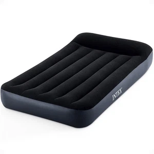 Intex Dura Pillow Rest Classic Blow Up Mattress Air Bed with Built In Pump, Twin - Picture 1 of 9