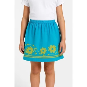 Childrens Place Blue Skirt Girls 6X/7 Floral Embroidered Elastic Waist Summer - Picture 1 of 7