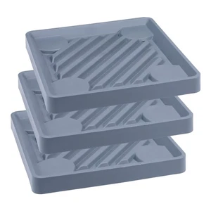 Paquete de 3 carritos cuadrados para plantas de 8,4" con ruedas, soporte para planta rodante de alta resistencia... - Imagen 1 de 7