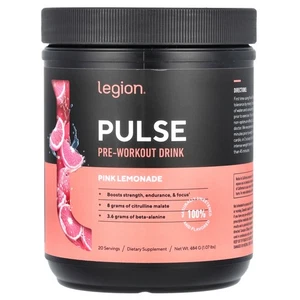 Pulse, Pre-Workout Drink, Pink Lemonade, 1.07 lbs (484 g) - Picture 1 of 2