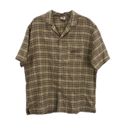NEW Insight Dazed Button Up Brown Check Relaxed Resort Shirt Mens Size Medium - image 1 of 4