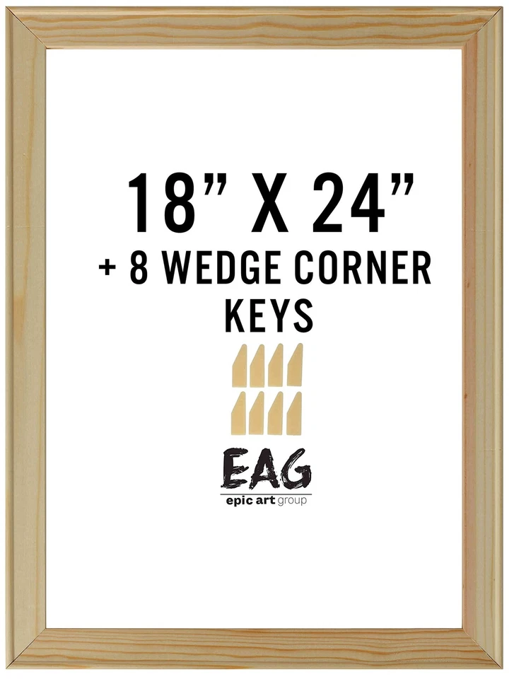 Kit de barra de camilla de madera maciza Bliss hágalo usted mismo de 3/4" de profundidad con llaves de plástico para lona... Foto 1 de 1