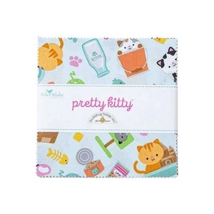 Riley Blake Designs Pretty Kitty 5" Stacker Fabric by Doodlebug Design - Picture 1 of 3
