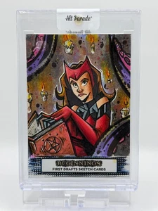 2023 Upper Deck Marvel Beginnings SCARLET WITCH Sketch by Ivan Rodriguez 1/1 - Picture 1 of 2