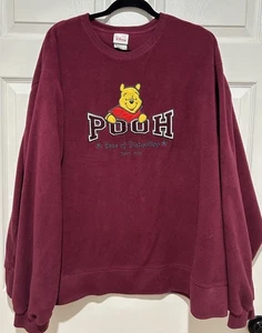 Disney Store Damen Sweatshirt Winnie Puuh Fleece XXL Burgund - Bild 1 von 4