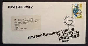 GB Stamps 1980 Wild Birds Rare Potterton Kingfisher Special First Day Cover - Picture 1 of 2