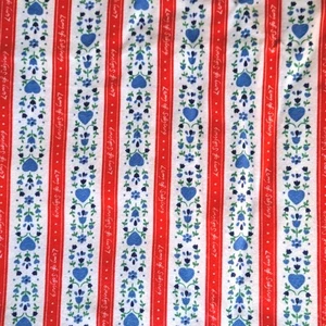 Tela de costura de franela Lanz of Salzburg 7 yardas x 46" con corazones  - Imagen 1 de 2