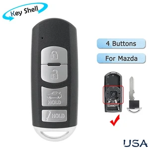 For 2014 - 2018 MAZDA 3 6 MX-5 MIATA Remote Key Fob Shell Case Cover WAZSKE13D01 - Picture 1 of 7