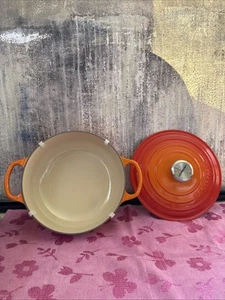 Le Creuset Signature Cast Iron 3.5 Quart Sauteuse, Volcanic Flame - Picture 1 of 5