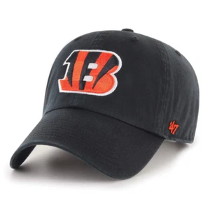 Cincinnati Bengals '47 Brand Black Clean Up Adjustable Dad Hat - Picture 1 of 2
