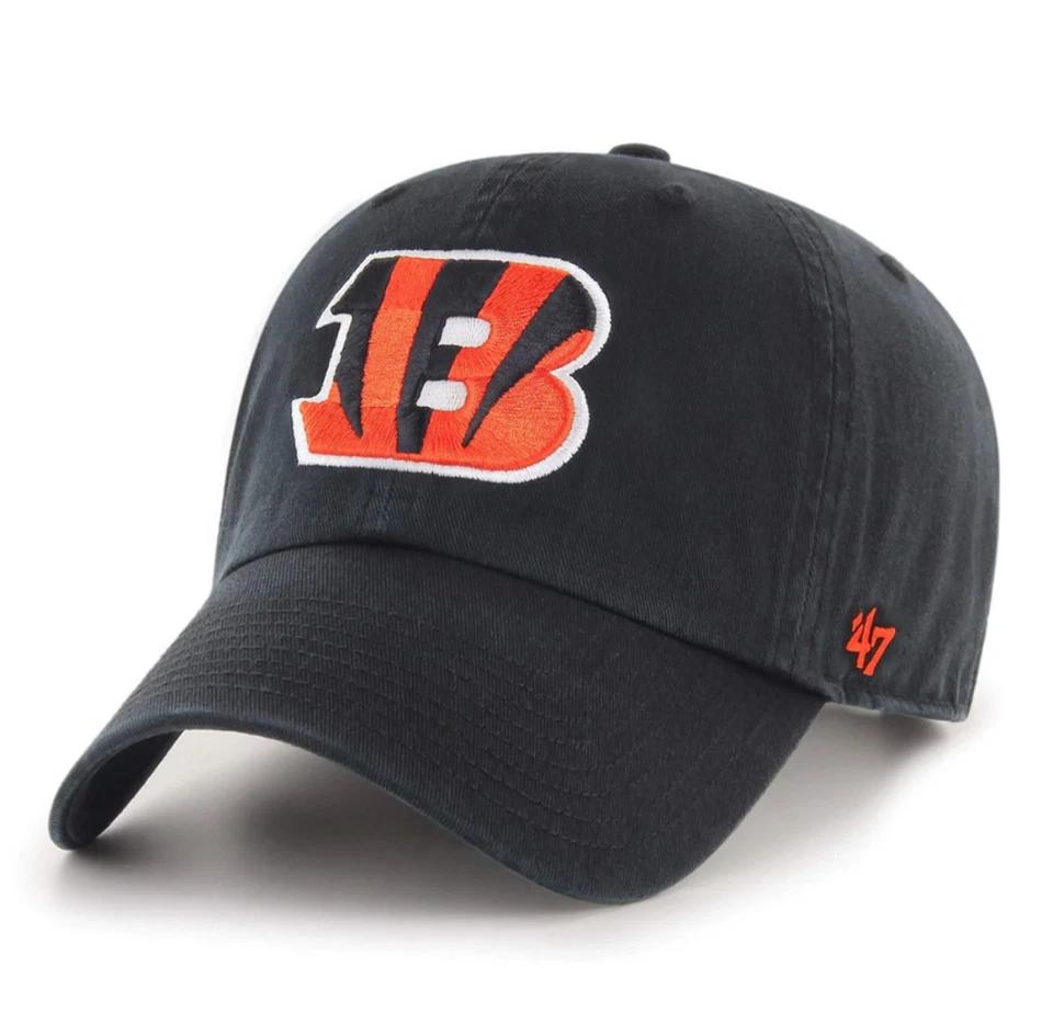 (Preorder) Cincinnati Bengals Black 47 Clean Up Adjustable Buckle Hat