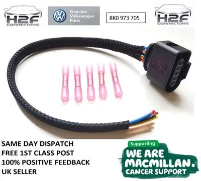 VW AUDI 5 PIN PLUG Mass Air Flow CONNECTOR Pre-Wired 8K0973705 VW Common Rail - Image 1 of 4