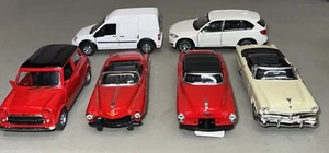 Lot Of 6 WELLY 1:43ish 1953 Ford Crestline, Buick Skylark, Mini, BMW - DAMAGED - Picture 1 of 15