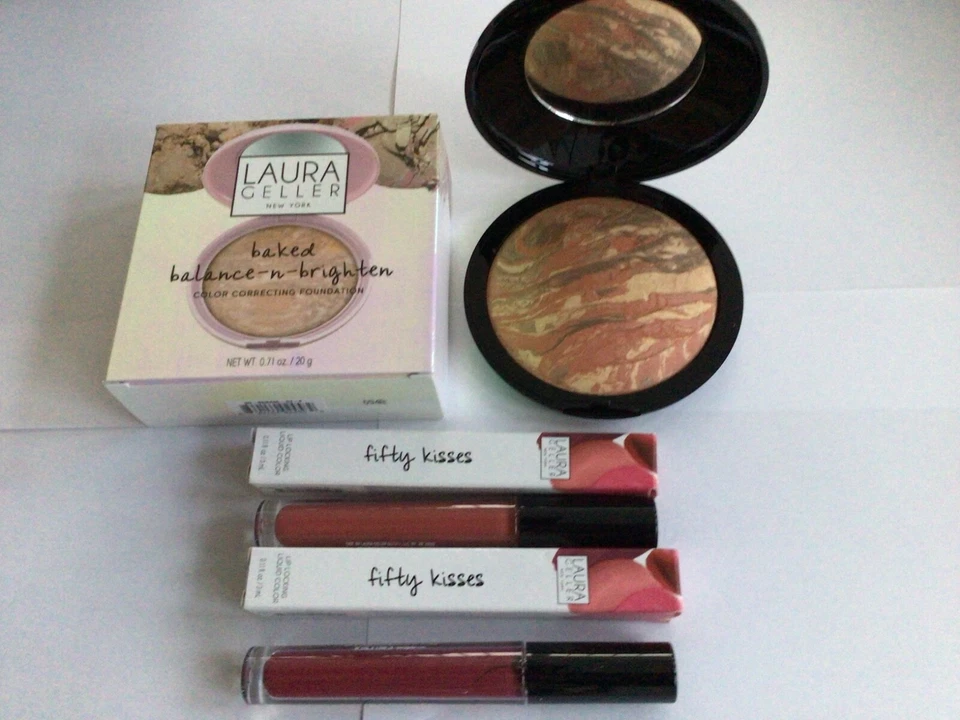 Laura Geller Supersize Balance-n Brighten Foundation 20g Deep & Lip Gloss x 2 - image 1 of 1