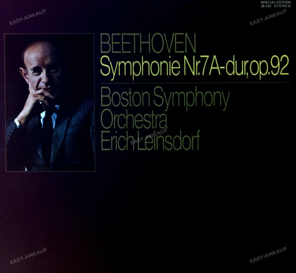 Beethoven, Boston Orchestra, Leinsdorf - Symphonie Nr. 7 A-dur, Op.92 LP .* - Image 1 of 1