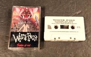 WHITE PIGS "SONS OF SIN" CASSETTE ( WTF 1745 ) 1989 HEAVY METAL CASSETTE TAPE - Picture 1 of 2
