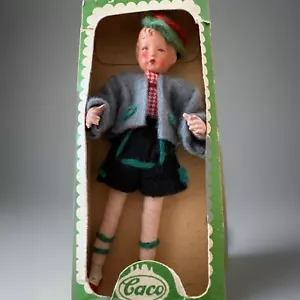 Vintage German Caco Puppchen Boy Doll *NEW in Original Package* 4” - Picture 1 of 9