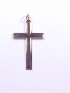 Pendant Cross 9 carat rose gold antique 31 mm height - Picture 1 of 5