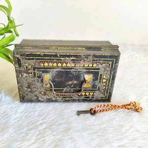 1930s Vintage Litho Tin Money Box Jewellery Box Cash BOX Vienna Austria TB685 - Picture 1 of 8