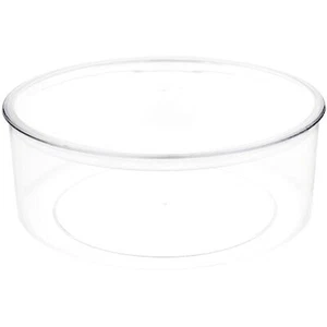 240C Contenitore Plastica Tondo Grande Trasparente 8" L x 3" H Confezione da 2 - Foto 1 di 5