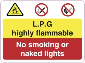 L.P.G HOCHENTFLAMMBAR Gesundheit und Sicherheit Vinyl Aufkleber 150 x 200 mm - Bild 1 von 1