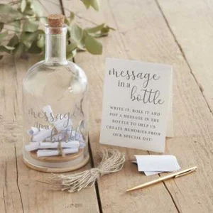 Ginger Ray Message in a Bottle Wedding Guest Book Alternative - Picture 1 of 3