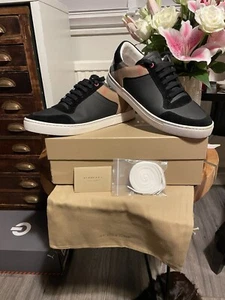 burberry Low Sneaker Leder, Wildleder und Karo Größe UK 9 - Bild 1 von 21