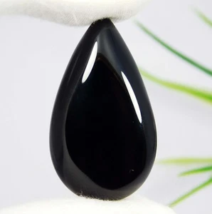 Natural Black Onyx Sulemani Hakik Stone 26.85 Ct Loose Gemstone For Jewelry - Picture 1 of 8