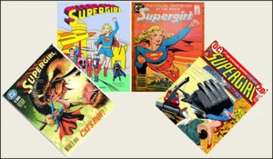 4 Miniatur ÖFFNUNGS "SUPERGIRL" Comics Barbie Modepuppe 1:6 Spielmaßstab  - Bild 1 von 1