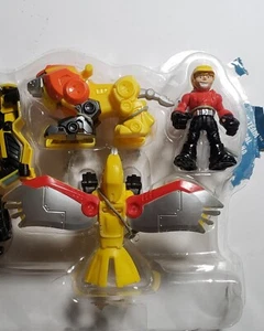 Playskool Heros Transformer Rescue Bots SET BUMBLEBEEE ROCK TEAM 4 PIECE - Picture 1 of 9