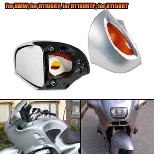 Pair Rear View Mirrors Amber Turn Signal Lens For BMW R1100RT R1100RTP R1150RT - Bild 1 von 11