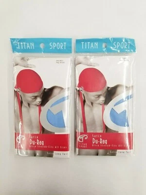 Titan Sport Satin Durag Ultra Stretch Durag 2 paquetes - azul claro #601 Foto 1 de 4