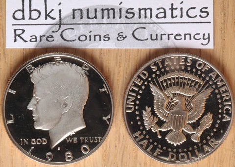 1980 S Proof Kennedy Half Dollar 50¢ - Gem Cameo Clad Proof Cover