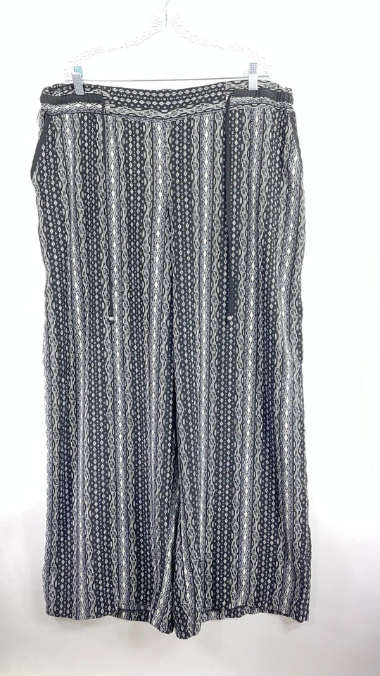 Pantalones Palazzo MAURICES para mujer talla 2 negros tejidos de viaje pierna ancha.           Foto 1 de 4