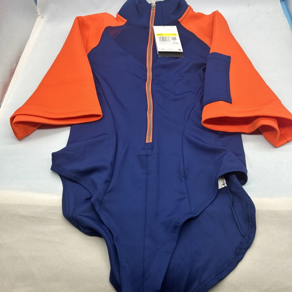 Nike Jordan Bodysuit Next Utility Top Women’s Small Navy/Orange Tight DD7093-492