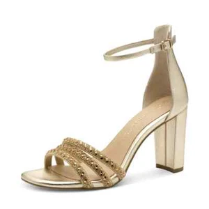 MARCO TOZZI SANDALI GIOIELLO CON TACCO DONNA 28318 ORO ELEGANTI DAL 36 AL 39 - Imagen 1 de 6