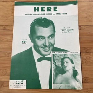 Vintage Sheet Music - Here - 1954 Dorcas Cochran & Harold Grant - Picture 1 of 7