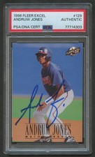 1996 FLEER EXCEL ANDRUW JONES AUTO RC #129 PSA DNA