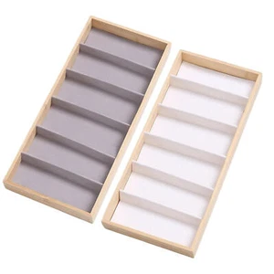 Sunglasses Tray for Drawer 6 Grids Wooden Eye Glass Display Organizer Tray - Picture 1 of 12